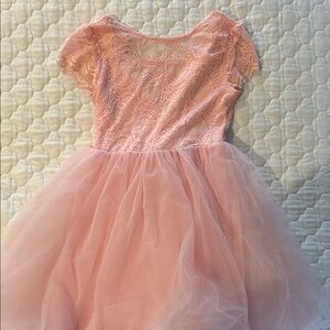 Grace Karin Pink Lace and Tulle Kids Dress